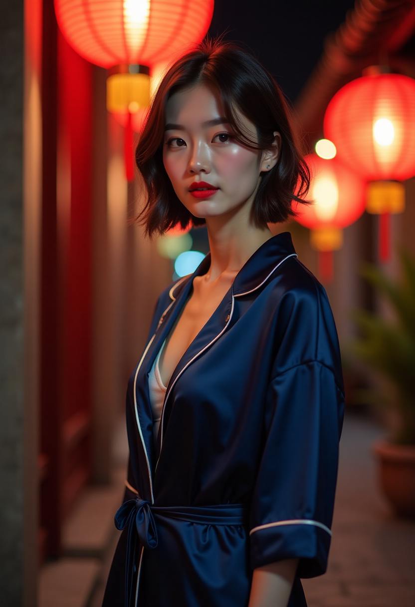 春灯照巷
